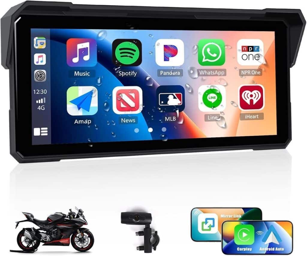 Test CAMECHO écran moto 8.1 pouces : technologie et résistance IP68