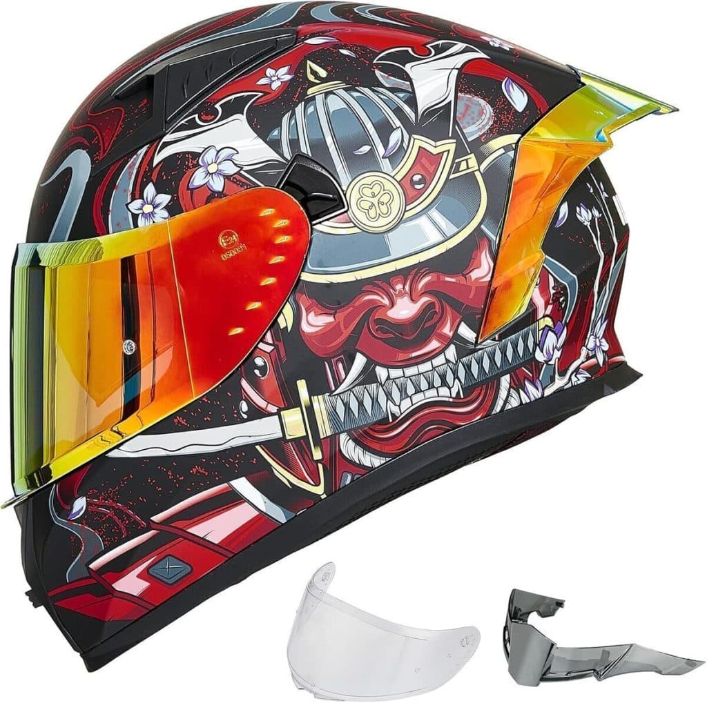 Test : casque moto ILM intégral modèle ECE Z501 rouge