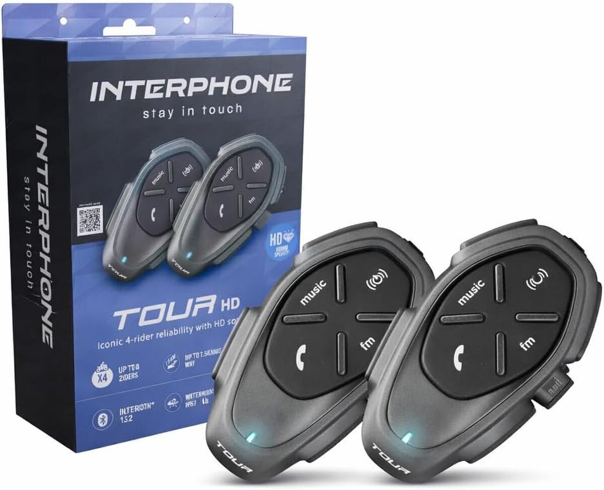 Test de l'interphone Tour HD : double casque moto étanche et autonomie 25h