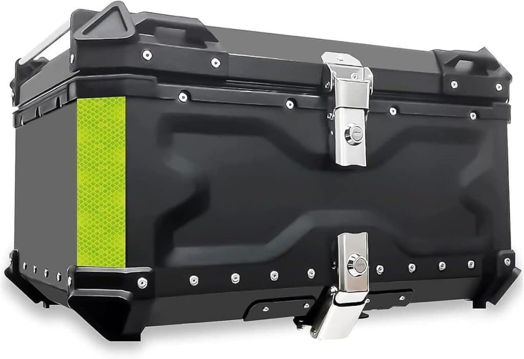 Test du coffre de rangement en aluminium universel 80L pour moto
