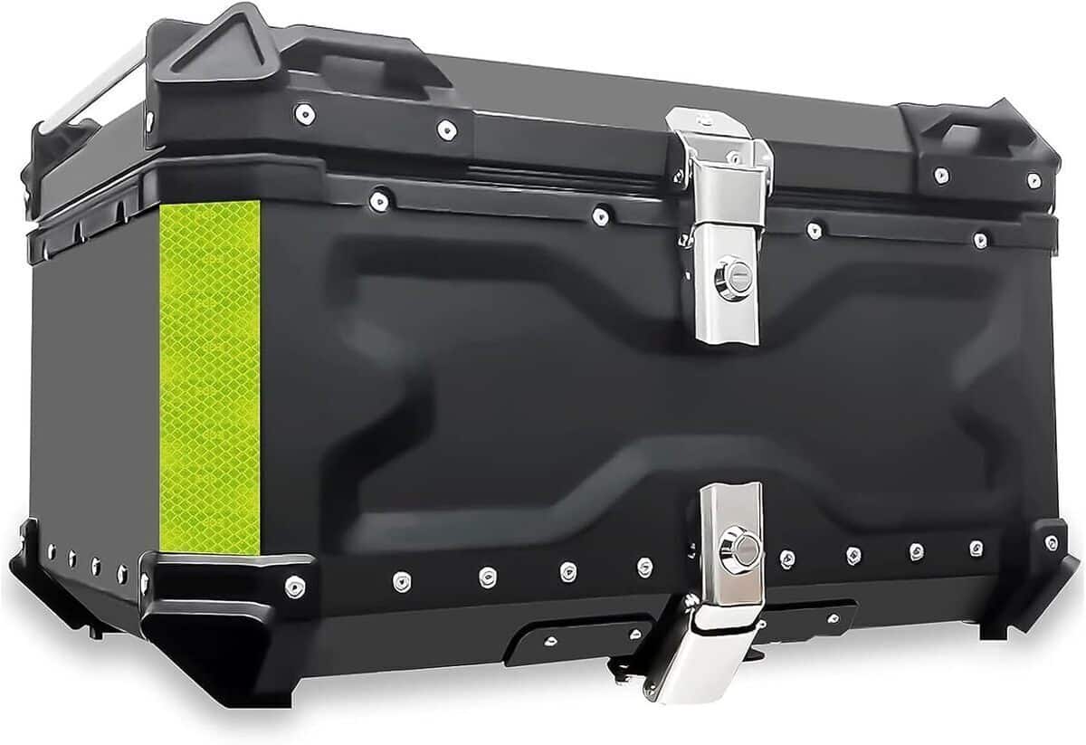 Test du coffre de rangement en aluminium universel 80L pour moto