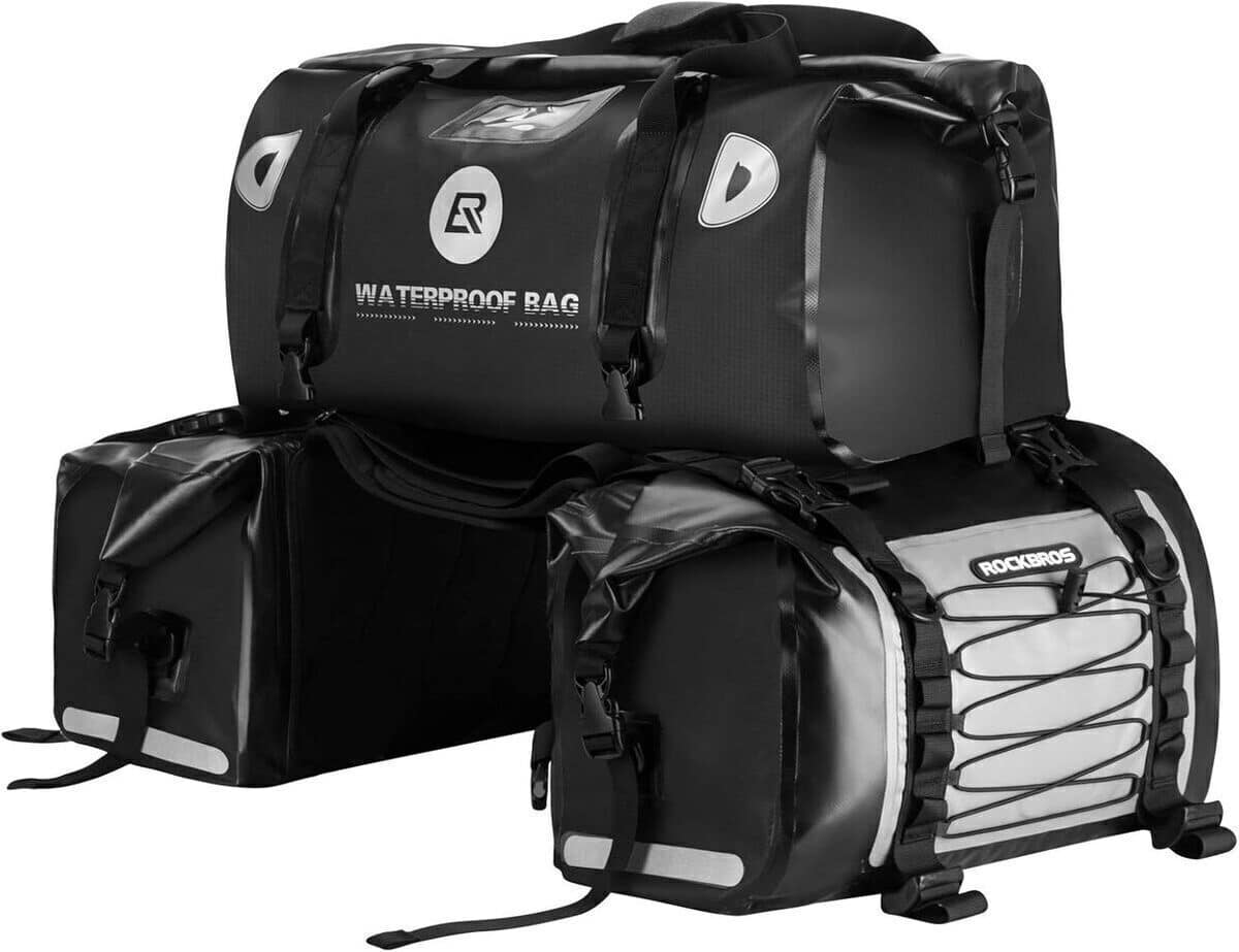 Test du sac de selle moto ROCKBROS : rangement étanche 62L