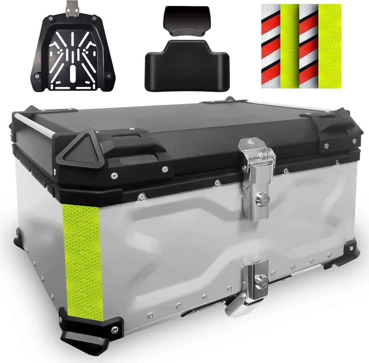 Test du top case moto VOKKA 65L : alliage d'aluminium étanche et antivol