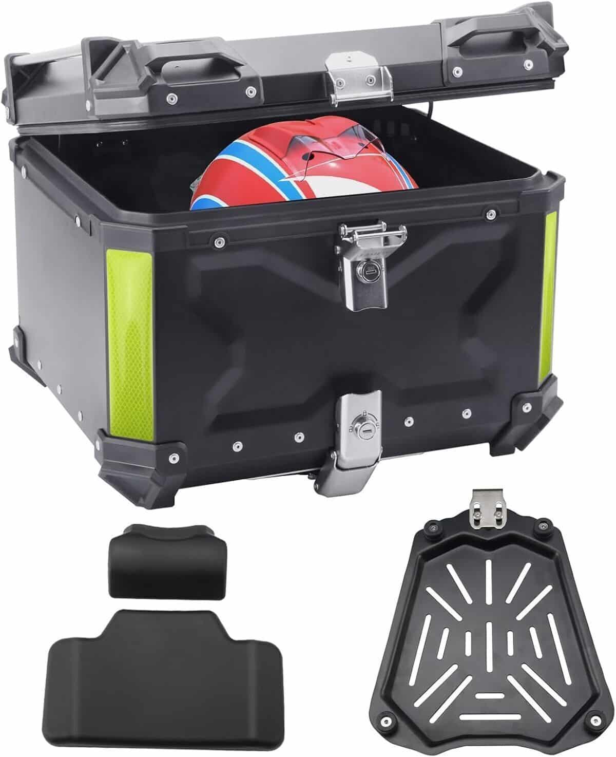 Test du topcase moto Zjyufy : coffre arrière 45 l en alliage d'aluminium