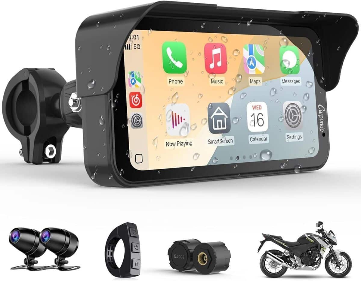 Test : écran Carpuride GPS 6, 3" pour moto avec double caméra et TPMS