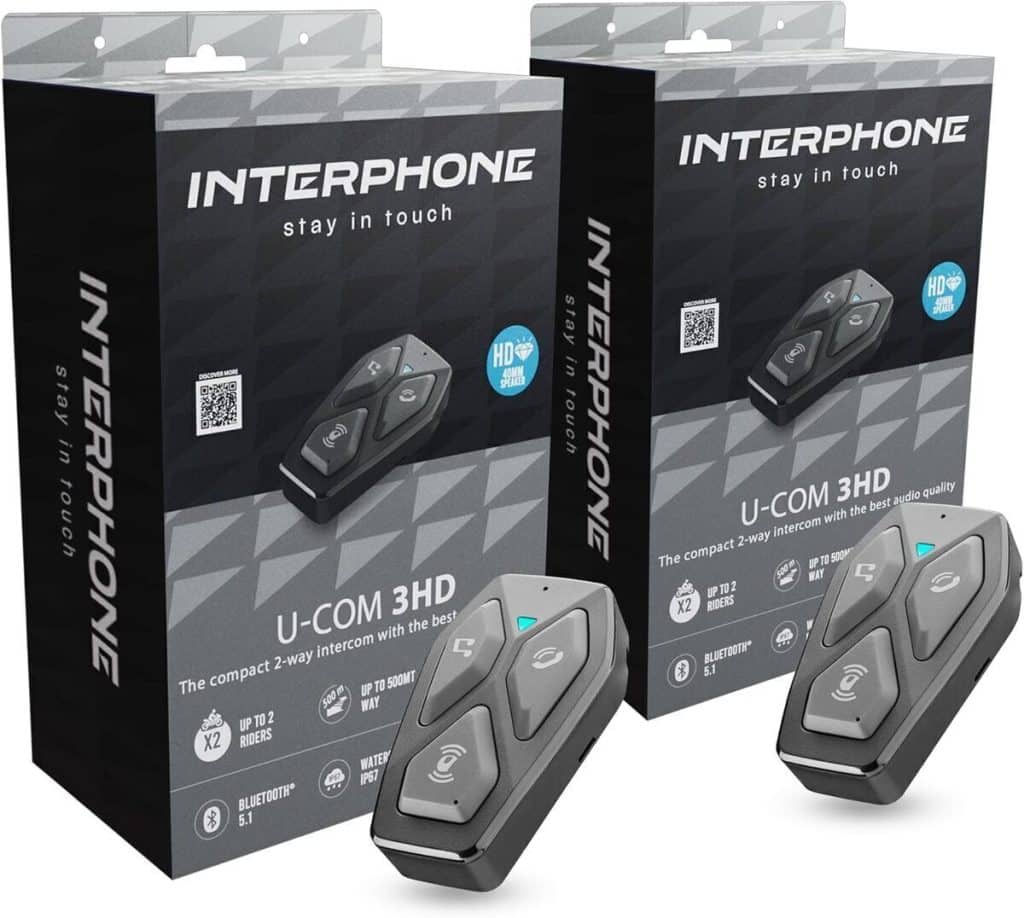 Test : interphone U-COM 3HD double, bluetooth 5.1 pour casque moto