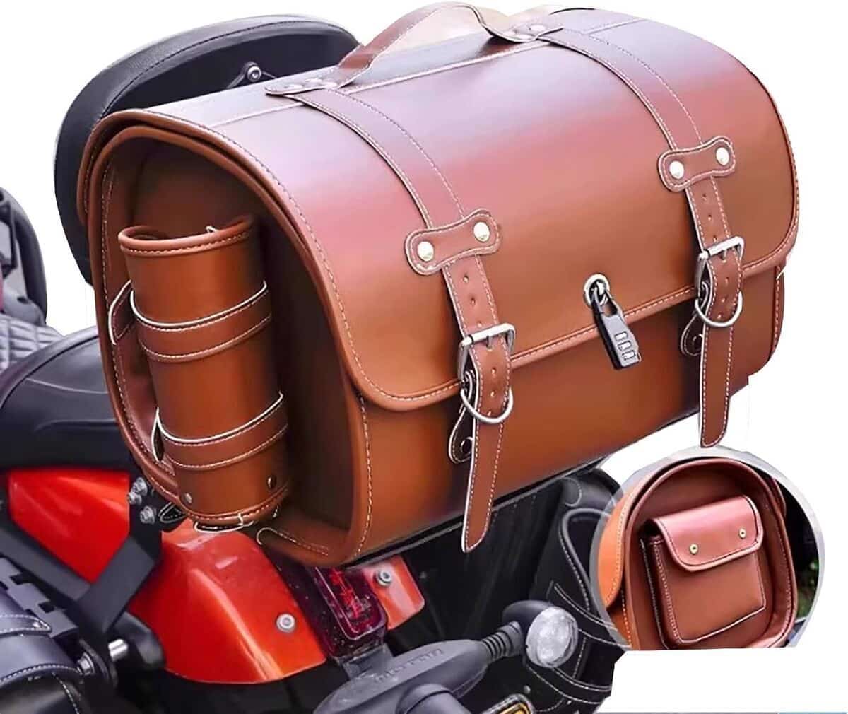 Test sacoche de selle moto vintage 33 L