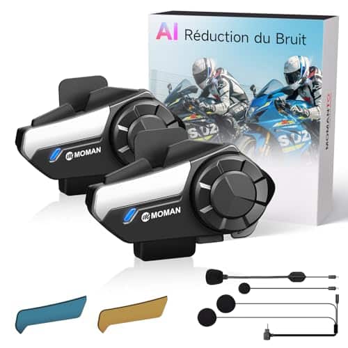 Test de l&rsquo;intercom moto Moman H2 Pro : communication performante en duo