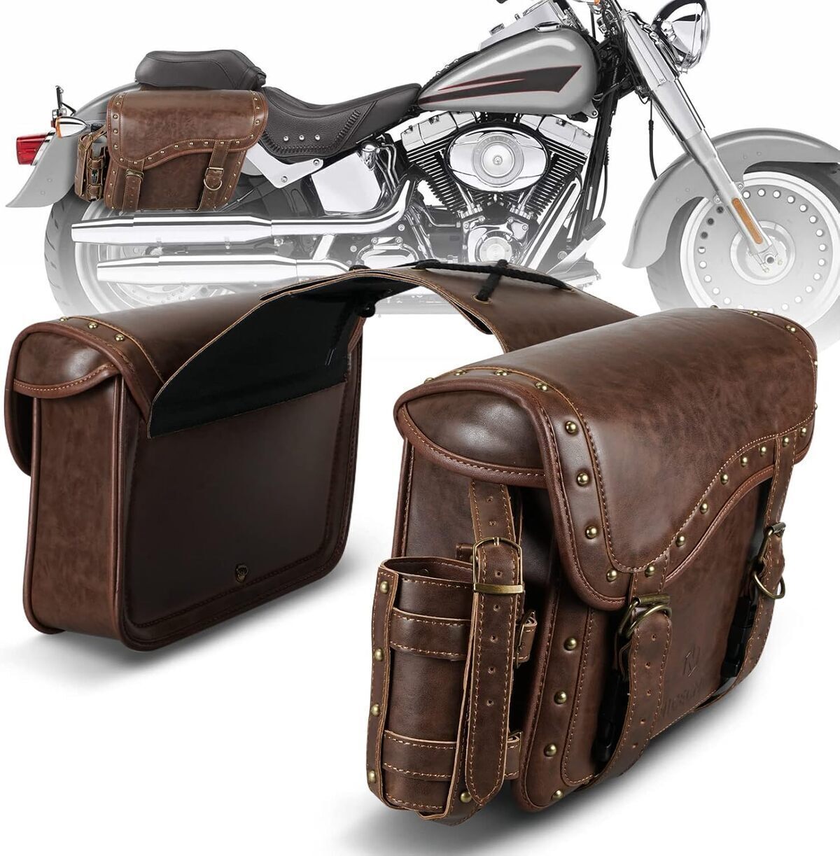 Test des sacoches latérales NICECNC en cuir PU pour motos 25L