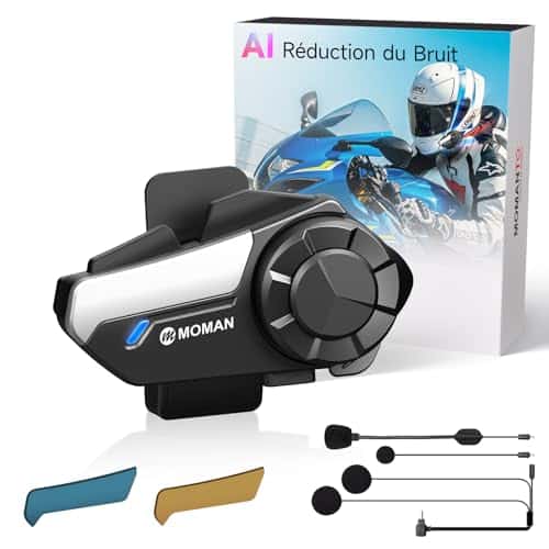 Test intercom moto Moman H2S : communication 1000 m avec réduction de bruit