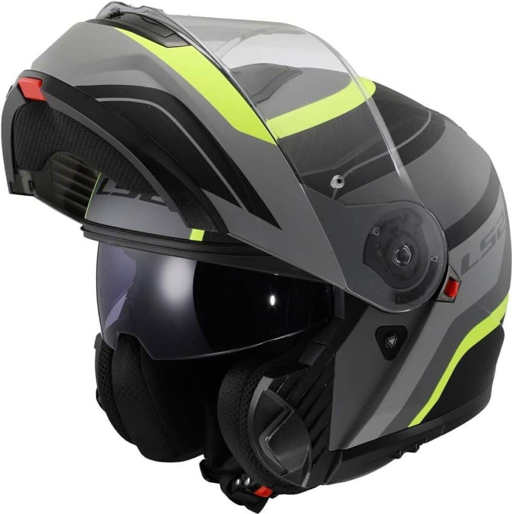 Test du casque modulable LS2 Strobe II Monza noir mat jaune fluo : avis complet