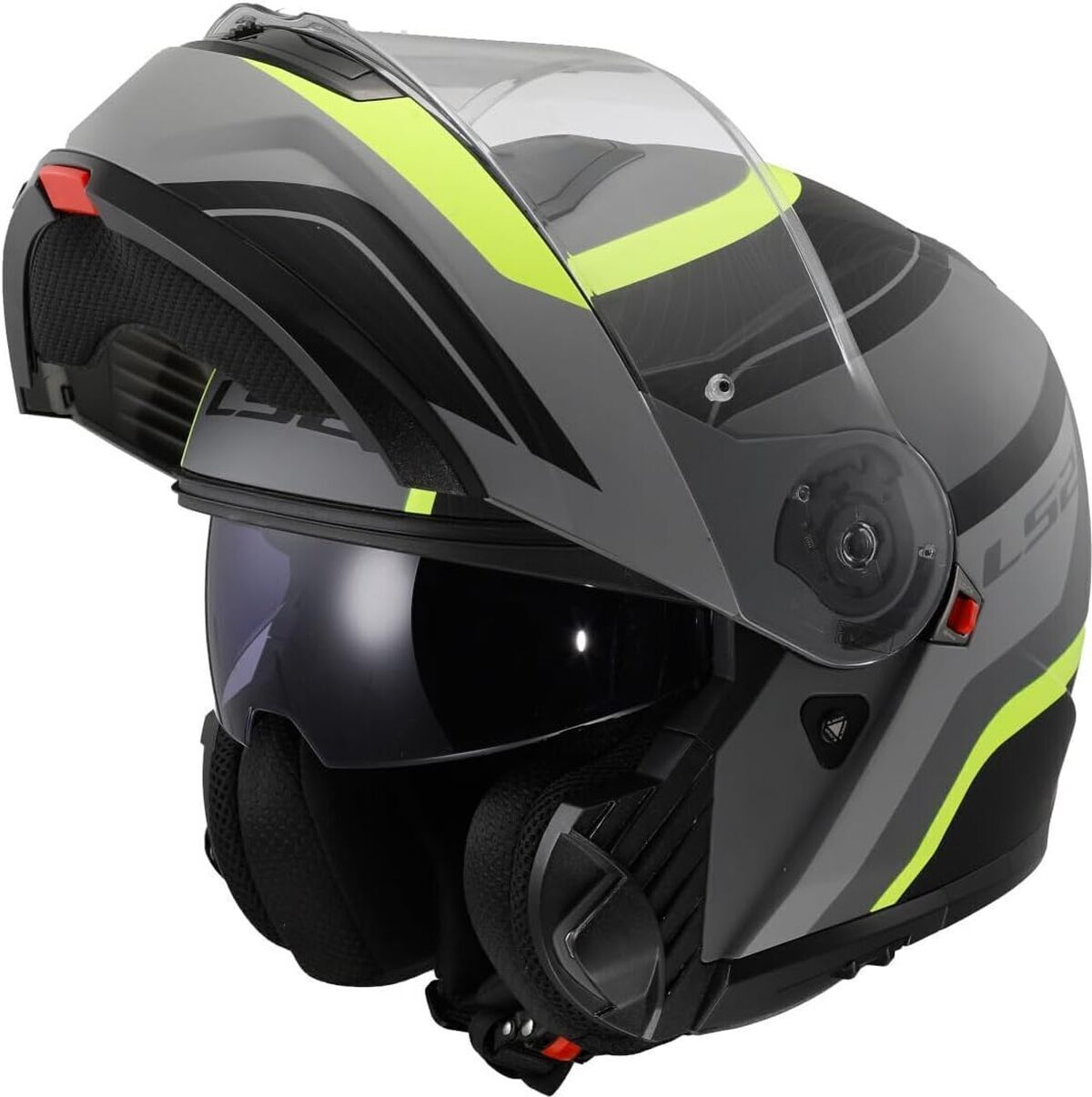 Test du casque modulable LS2 Strobe II Monza noir mat jaune fluo : avis complet