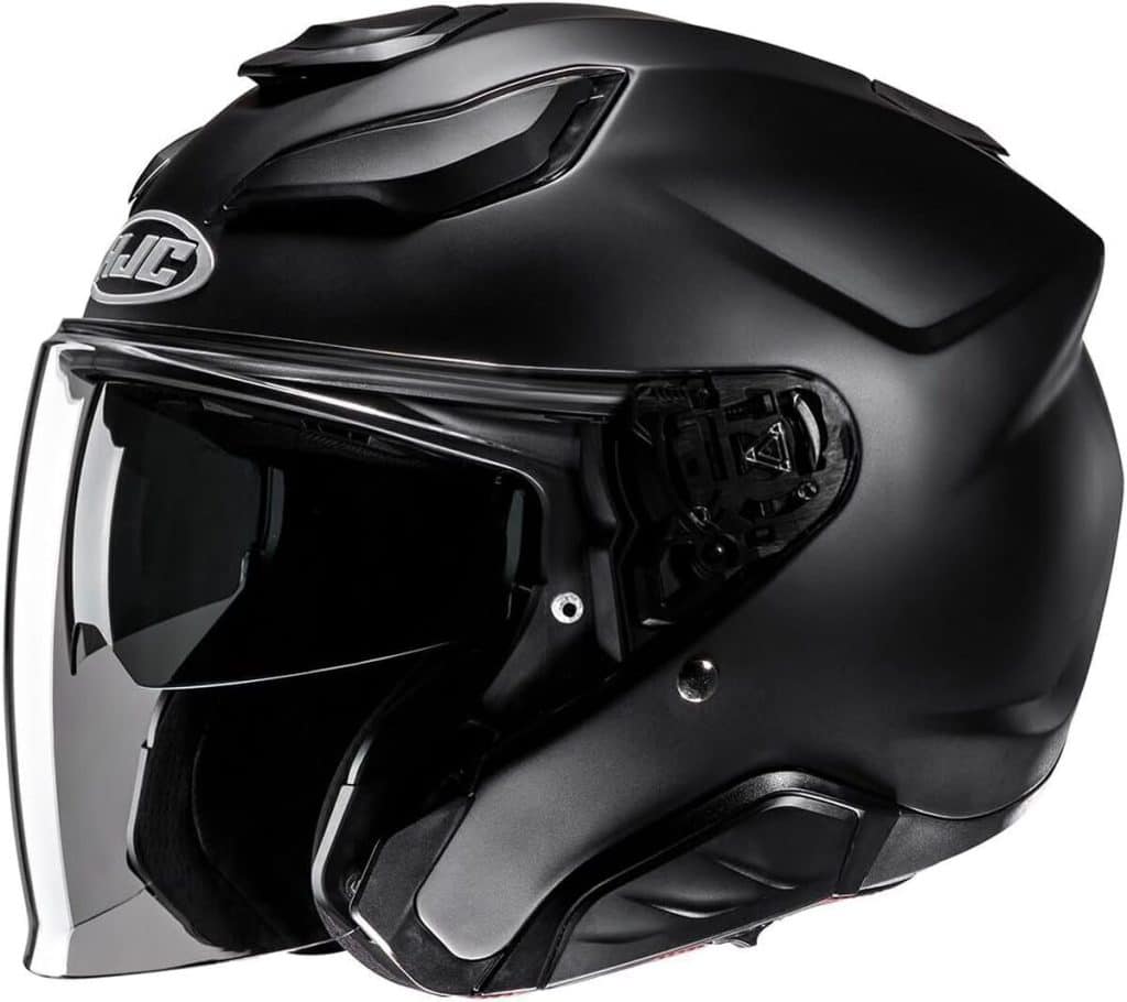 Test du casque moto HJC Jet F31 noir semi-mat