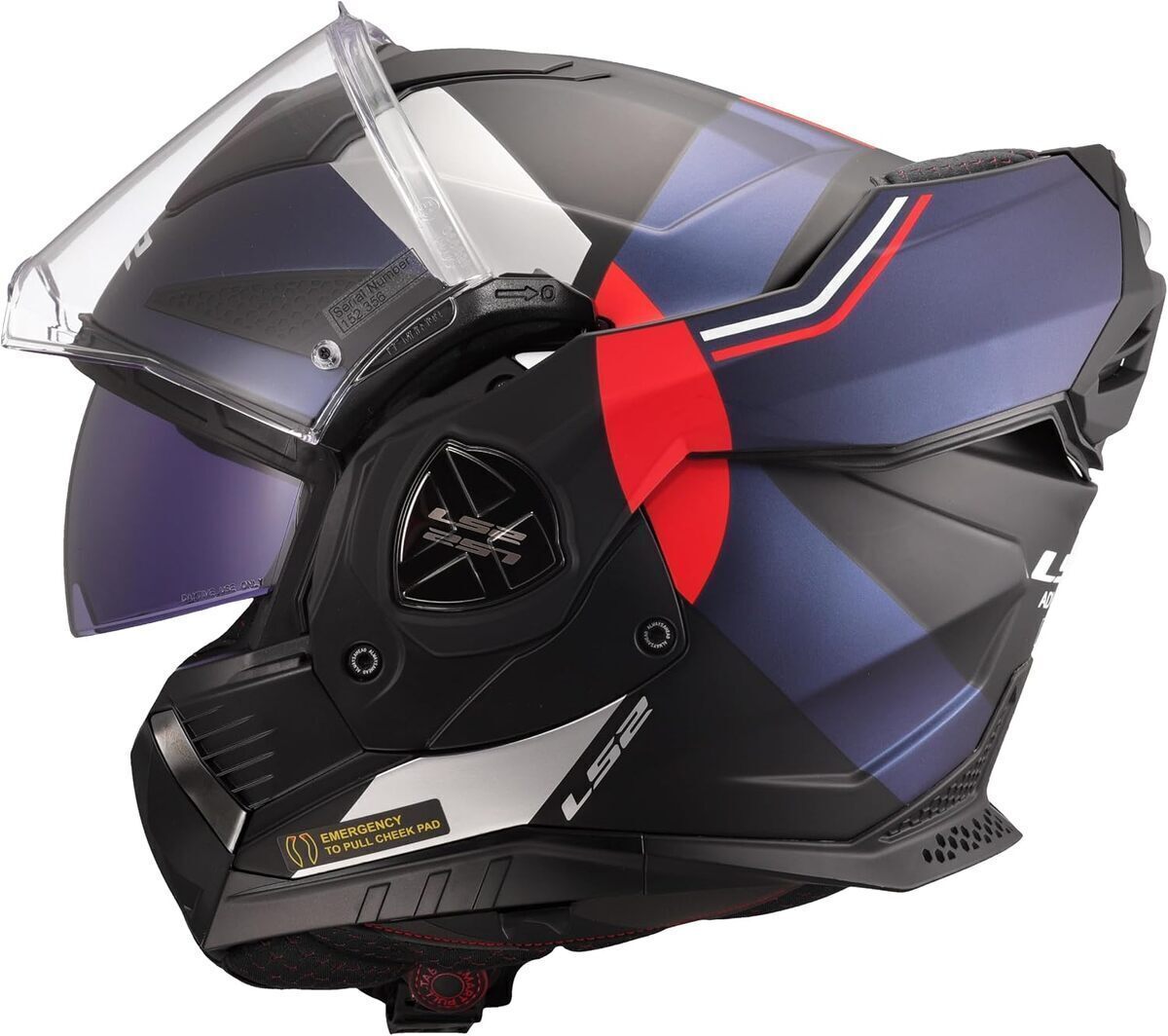 Test du casque moto modulable LS2 Advant X Ultra bleu et rouge mat