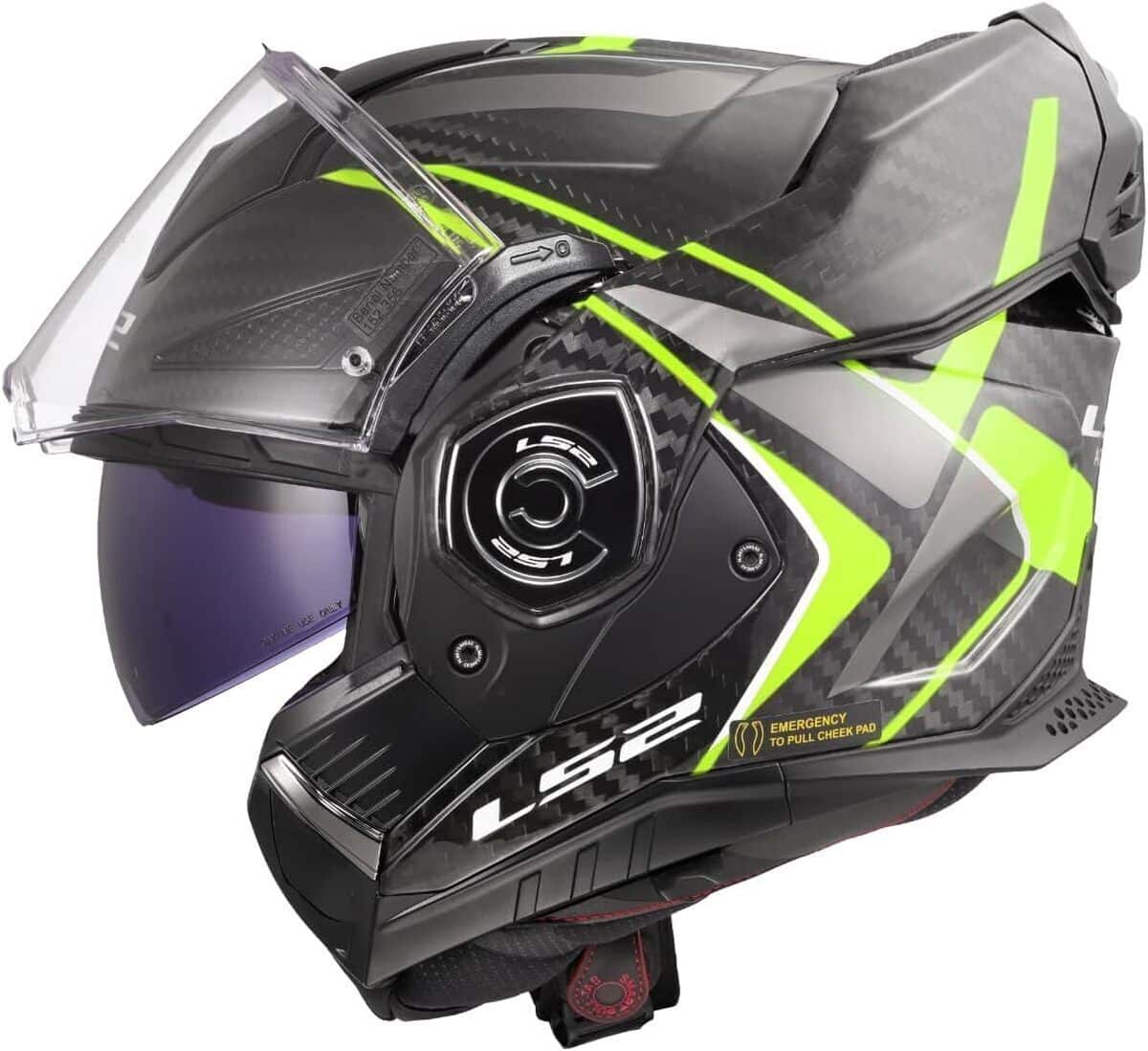 Test du casque modulable LS2 ADVANT X carbon futur jaune M