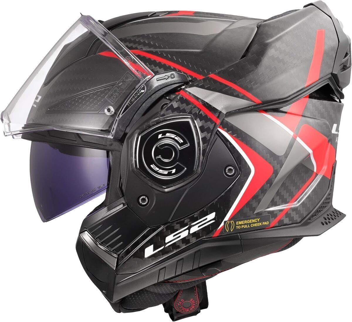 Test du casque modulable LS2 Advant X Carbon Future II rouge brillant XL : notre avis complet